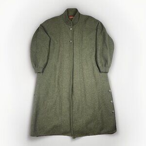 Vintage Geiger Made in Austria Coat Olive Green 100% Wool 40 Trench coat